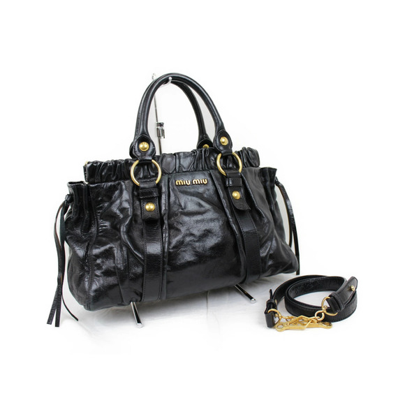 Miu Miu Handbags - Miu MIu Bag Handbag Shoulder Black Leather